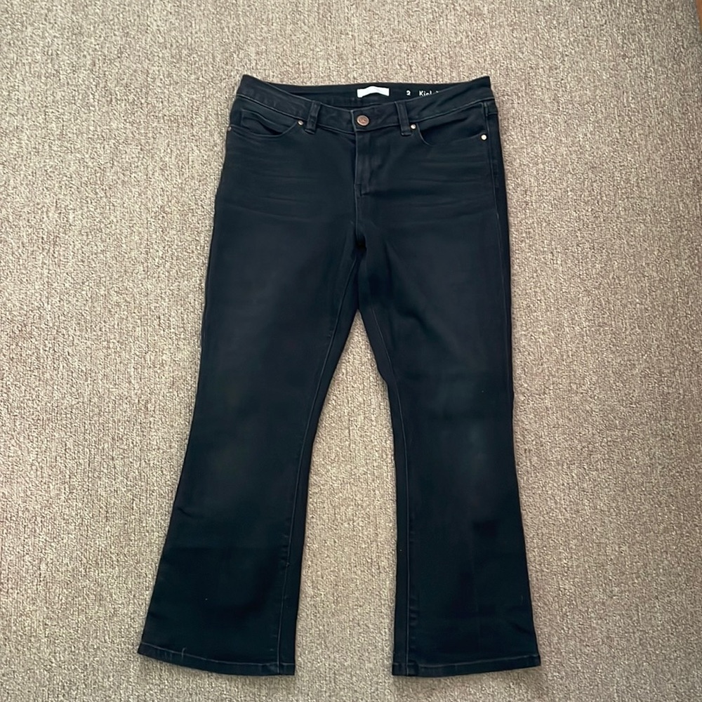 Lauren Conrad black kick boot flare jeans, size 2